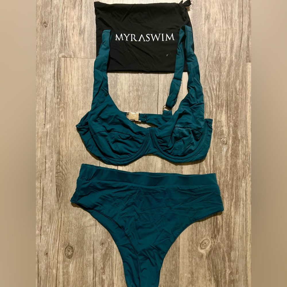 Myra Swim Teal Bikini Set